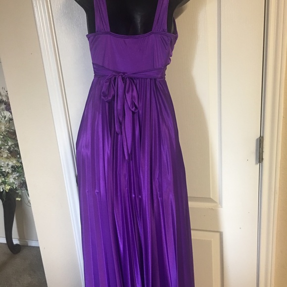 Purple evening cocktail maxi dress small - Picture 4 of 8